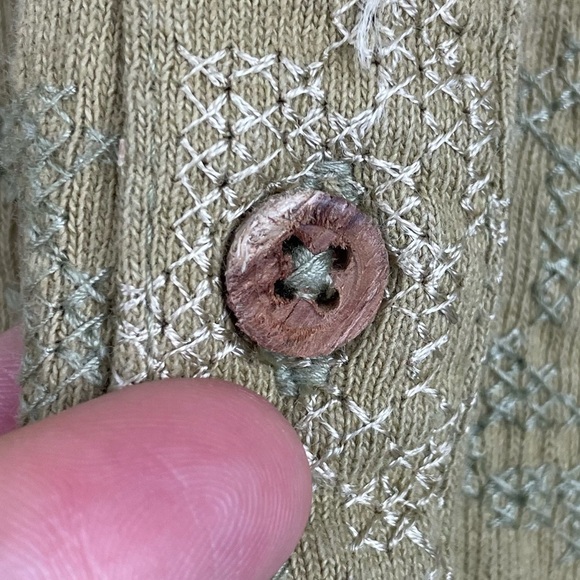 FREE PEOPLE Women's XS Yin To My Yang Tunic Top Button Down Shirt Dress Tan - Picture 12 of 16